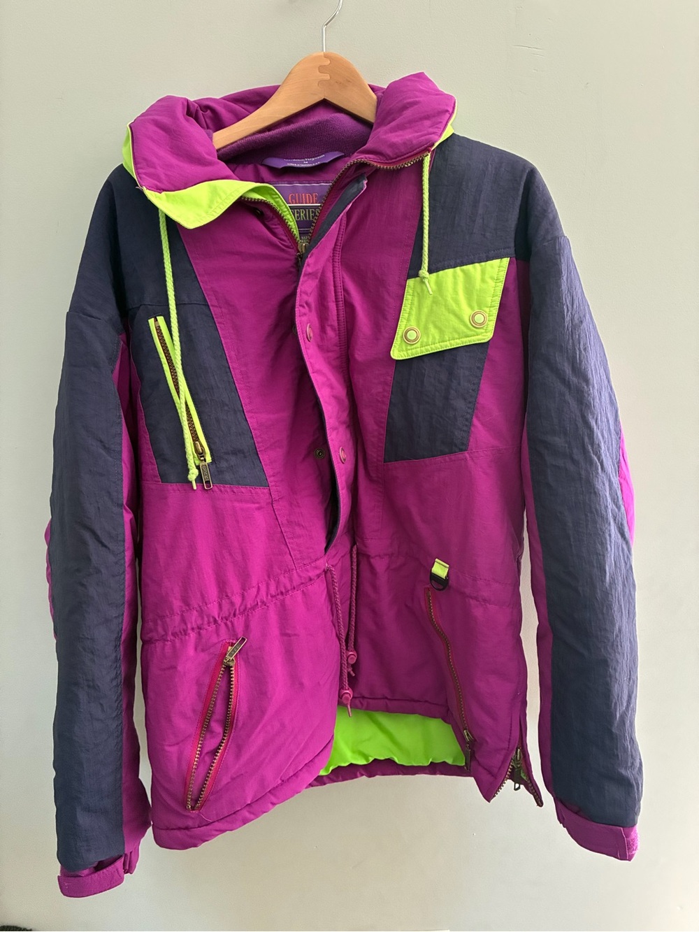 Guide series vintage ski jacket pullover jacket